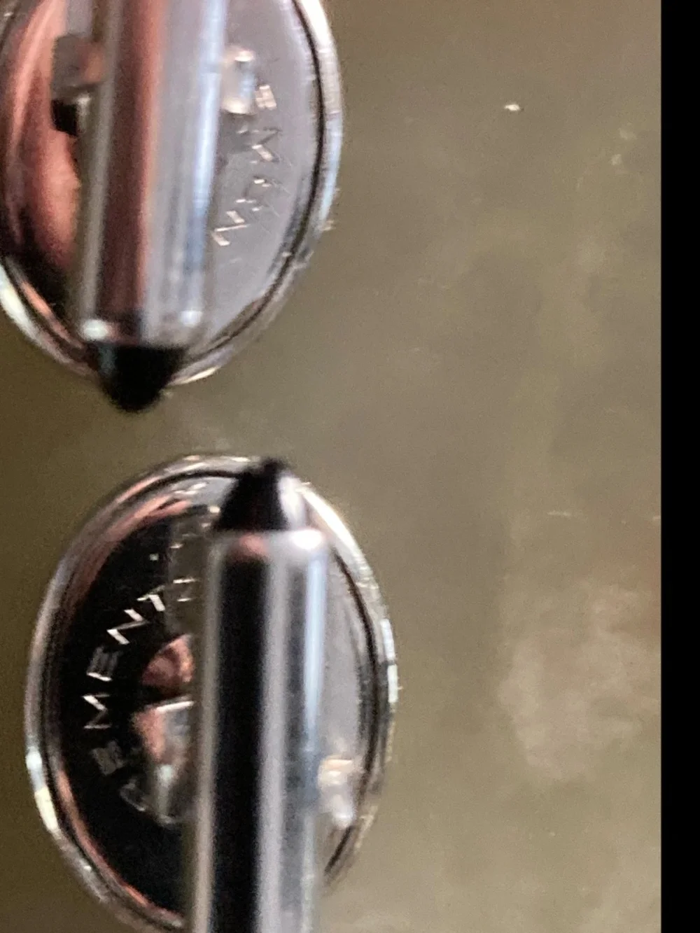 Vintage Krementz Silver Tone Black Oval Cufflinks – Mid Century Formal / Tuxedo